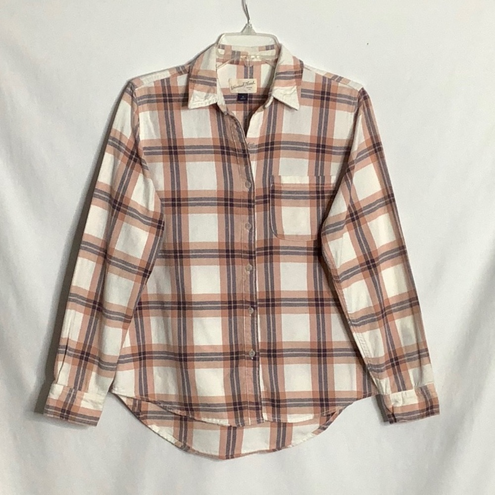 Universal Thread Plaid Flannel Button Up Shirt Size XS